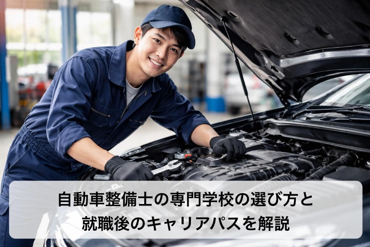 自動車整備士の専門学校の選び方と就職後のキャリアパスを解説