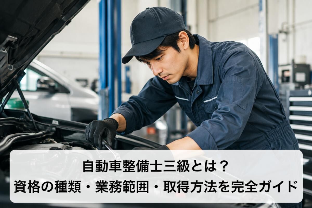 自動車整備士三級とは？資格の種類・業務範囲・取得方法を完全ガイド
