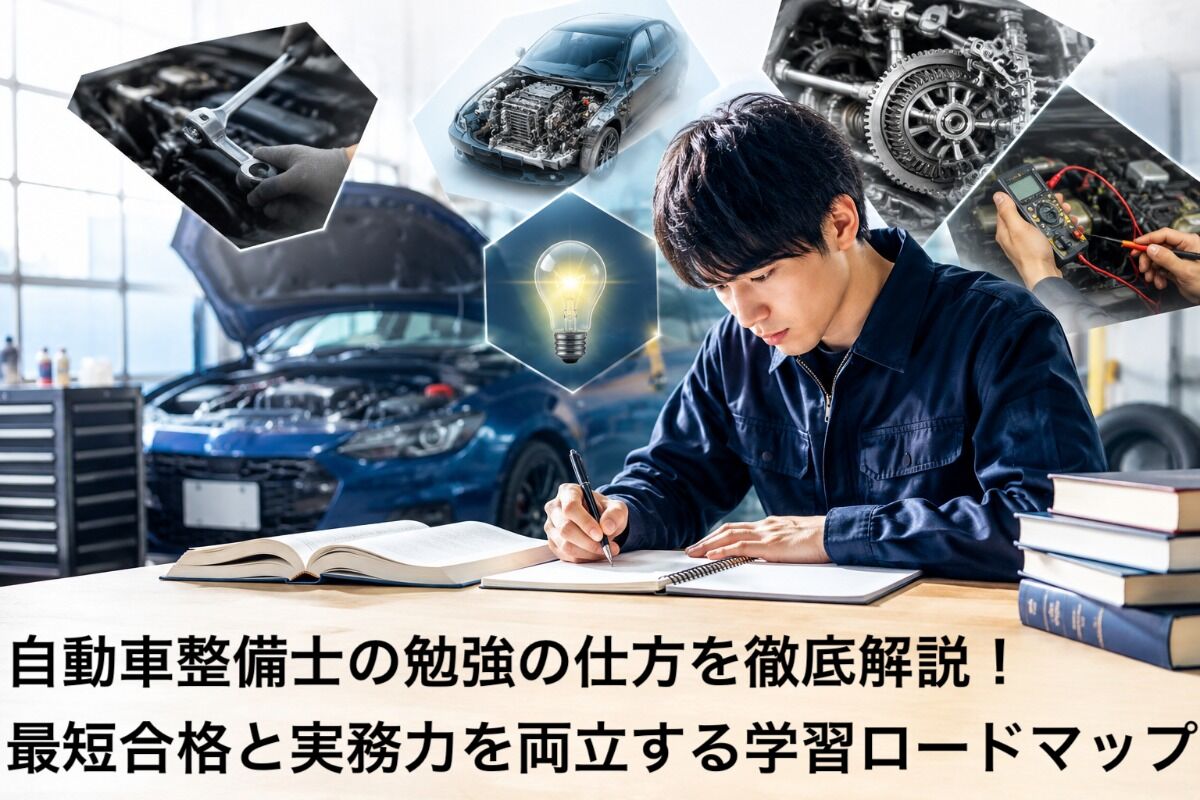 自動車整備士の勉強の仕方を徹底解説！最短合格と実務力を両立する学習ロードマップ