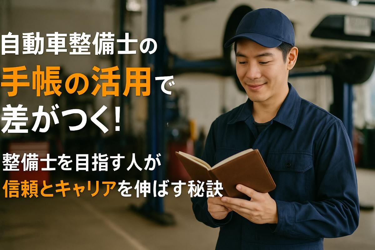 自動車整備士の手帳の活用で差がつく！整備士を目指す人が信頼とキャリアを伸ばす秘訣